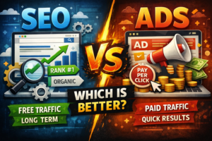 SEO vs Ads comparison for lead generation